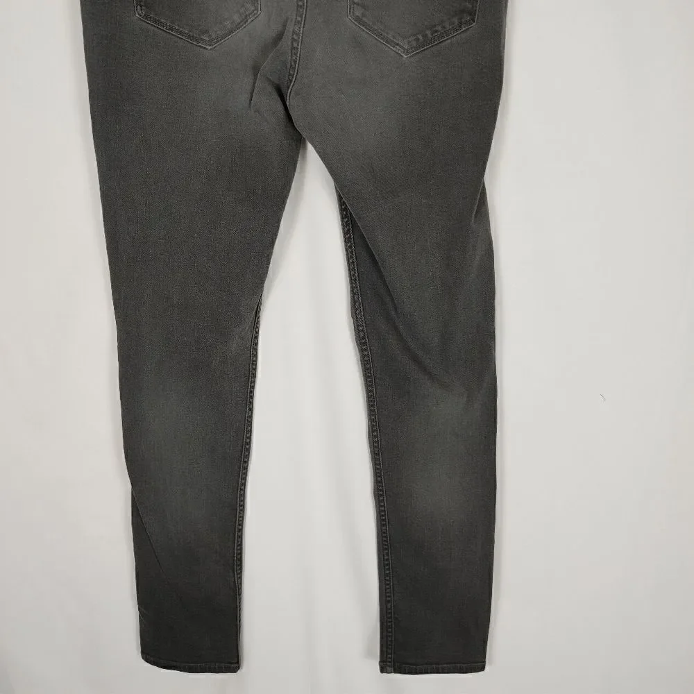 ALL SAINTS ASHBY Low-Rise Skinny Fit Denim Jeans Grey/Heathered Black WMNS Sz 32